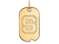Logoart Sterling Silver Gp North Carolina State University Small Dog Tag Pendant Necklace