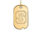 Logoart Sterling Silver Gp North Carolina State University Small Dog Tag Pendant Necklace