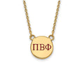 Logoart Sterling Silver Gp Pi Beta Phi Small Enamel Pendant Necklace