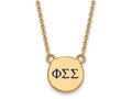 Logoart Sterling Silver Gp Phi Sigma Sigma Small Enamel Pendant Necklace