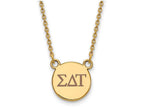 Logoart Sterling Silver Gp Sigma Delta Tau Small Enamel Pendant Necklace