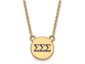Logoart Sterling Silver Gp Sigma Sigma Sigma Small Enamel Pendant Necklace
