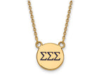 Logoart Sterling Silver Gp Sigma Sigma Sigma Small Enamel Pendant Necklace