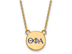 Logoart Sterling Silver Gp Theta Phi Alpha Small Enamel Pendant Necklace
