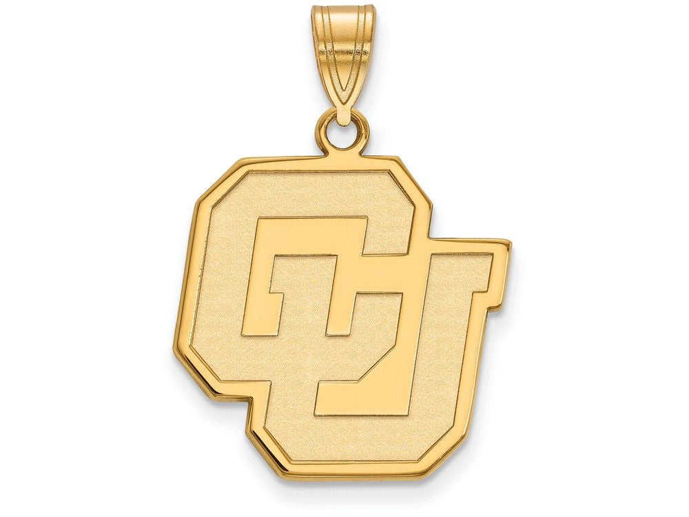 Logoart Sterling Silver Gp University Of Colorado Large Pendant