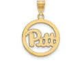 Logoart Sterling Silver Gp University Of Pittsburgh Med Pendant In Circle