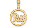 Logoart Sterling Silver Gp University Of Pittsburgh Med Pendant In Circle
