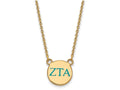 Logoart Sterling Silver Gp Zeta Tau Alpha Small Enamel Pendant Necklace