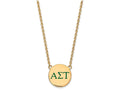 Logoart Sterling Silver Gp Alpha Sigma Tau Large Enamel Pendant Necklace