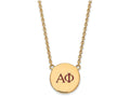 Logoart Sterling Silver Gp Alpha Phi Large Enamel Pendant Necklace