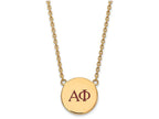 Logoart Sterling Silver Gp Alpha Phi Large Enamel Pendant Necklace