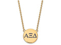 Logoart Sterling Silver Gp Alpha Xi Delta Large Enamel Pendant Necklace