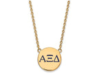 Logoart Sterling Silver Gp Alpha Xi Delta Large Enamel Pendant Necklace