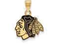 Sterling Silver Gp Nhl Logoart Chicago Blackhawks Small Enamel Pendant