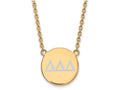 Logoart Sterling Silver Gp Delta Delta Delta Large Enamel Pendant Necklace