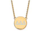 Logoart Sterling Silver Gp Delta Delta Delta Large Enamel Pendant Necklace