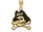Logoart Sterling Silver Gp East Carolina University Large Enamel Pendant