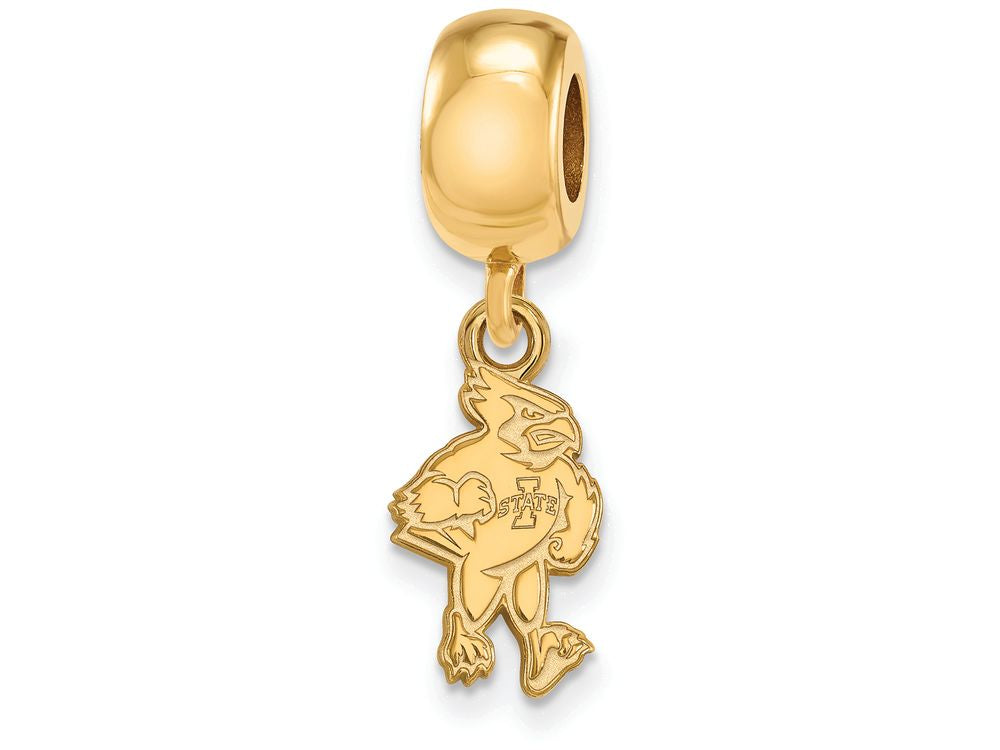 Logoart Sterling Silver Gp Iowa State University Small Dangle Bead