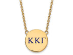 Logoart Sterling Silver Gp Kappa Kappa Gamma Large Enamel Pendant Necklace