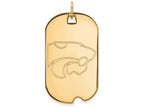 Logoart Sterling Silver Gp Kansas State University Large Dog Tag Pendant Necklace