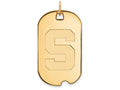 Logoart Sterling Silver Gp Michigan State University Large Dog Tag Pendant Necklace
