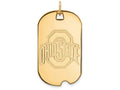 Logoart Sterling Silver Gp Ohio State University Large Dog Tag Pendant Necklace