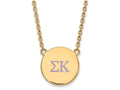 Logoart Sterling Silver Gp Sigma Kappa Large Enamel Pendant Necklace