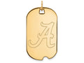 Logoart Sterling Silver Gp University Of Alabama Large Dog Tag Pendant Necklace