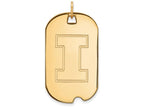 Logoart Sterling Silver Gp University Of Illinois Large Dog Tag Pendant Necklace