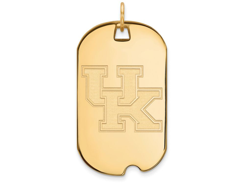 Logoart Sterling Silver Gp University Of Kentucky Large Dog Tag Pendant Necklace