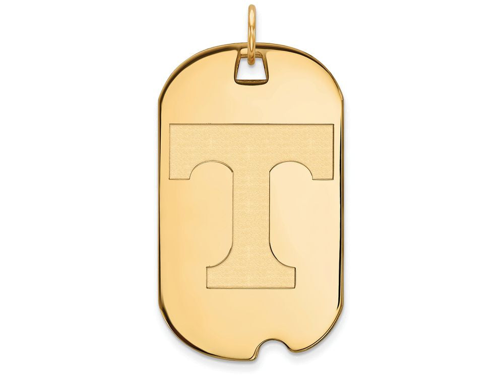 Logoart Sterling Silver Gp University Of Tennessee Large Dog Tag Pendant Necklace