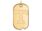 Logoart Sterling Silver Gp University Of Tennessee Large Dog Tag Pendant Necklace