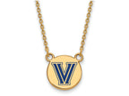 Logoart Sterling Silver Gp Villanova U Small Enamel Disc Pendant Necklace