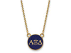 Logoart Sterling Silver Gp Alpha Xi Delta Small Enamel Pendant Necklace