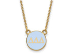 Logoart Sterling Silver Gp Delta Delta Delta Small Enamel Pendant Necklace