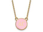 Logoart Sterling Silver Gp Delta Gamma Small Enamel Pendant Necklace