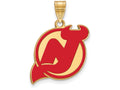Sterling Silver Gp Nhl Logoart New Jersey Devils Large Enamel Pendant