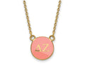 Logoart Sterling Silver Gp Delta Zeta Small Enamel Pendant Necklace