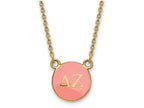 Logoart Sterling Silver Gp Delta Zeta Small Enamel Pendant Necklace