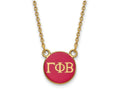 Logoart Sterling Silver Gp Gamma Phi Beta Small Enamel Pendant Necklace