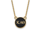 Logoart Sterling Silver Gp Kappa Alpha Theta Small Enamel Pendant Necklace
