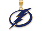 Sterling Silver Gp Nhl Logoart Tampa Bay Lightning Large Enamel Pendant