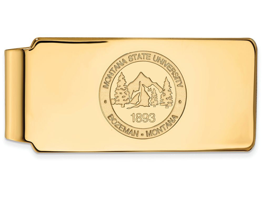 Logoart Sterling Silver Gp Montana State University Money Clip Crest