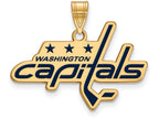 Sterling Silver Gp Nhl Logoart Washington Capitals Large Enamel Pendant