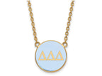 Logoart Sterling Silver Gp Delta Delta Delta Large Enamel Pendant Necklace