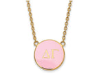 Logoart Sterling Silver Gp Delta Gamma Large Enamel Pendant Necklace