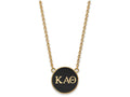 Logoart Sterling Silver Gp Kappa Alpha Theta Large Enamel Pendant Necklace