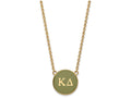 Logoart Sterling Silver Gp Kappa Delta Large Enamel Pendant Necklace