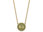 Logoart Sterling Silver Gp Kappa Delta Large Enamel Pendant Necklace