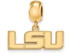 Logoart Sterling Silver Gp Louisiana State University Small Dangle Bead